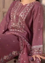 Hania Aamir Azeen Embroidered 3-Piece Kurta Set - Zinnia Pink - Image 3