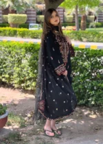 Parsa Embroidered Black 3-Piece Kurta Set for Women - Image 6