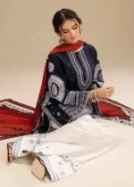 Roha Embroidered 3-Piece Kurta Set for Women - Navy Blue - Image 5