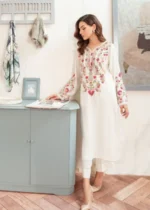 Warisha Embroidered 2-Piece Kurta Set for Women - White - Image 4
