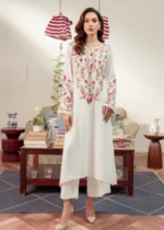 Warisha Embroidered 2-Piece Kurta Set for Women - White