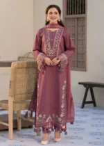 Hania Aamir Azeen Embroidered 3-Piece Kurta Set - Zinnia Pink