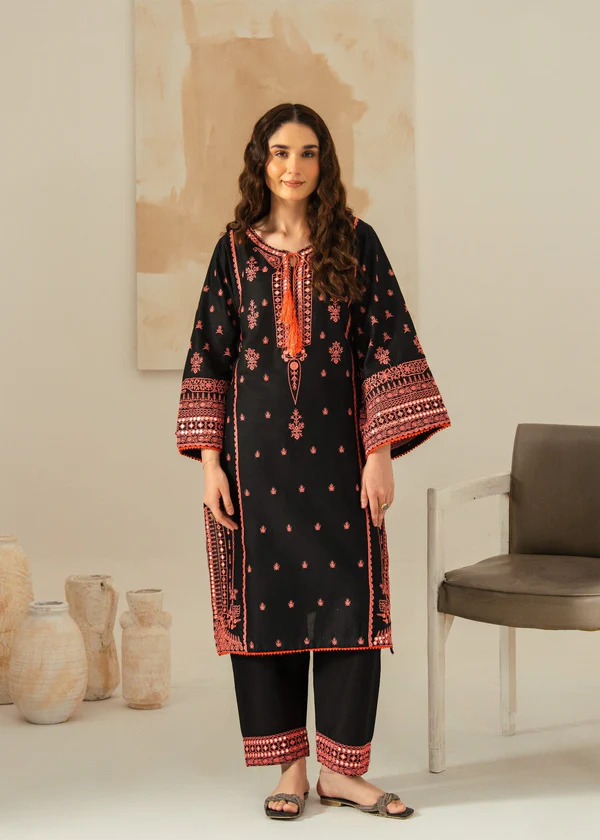 Ajal 2pcs - Lawn Embroidered dress